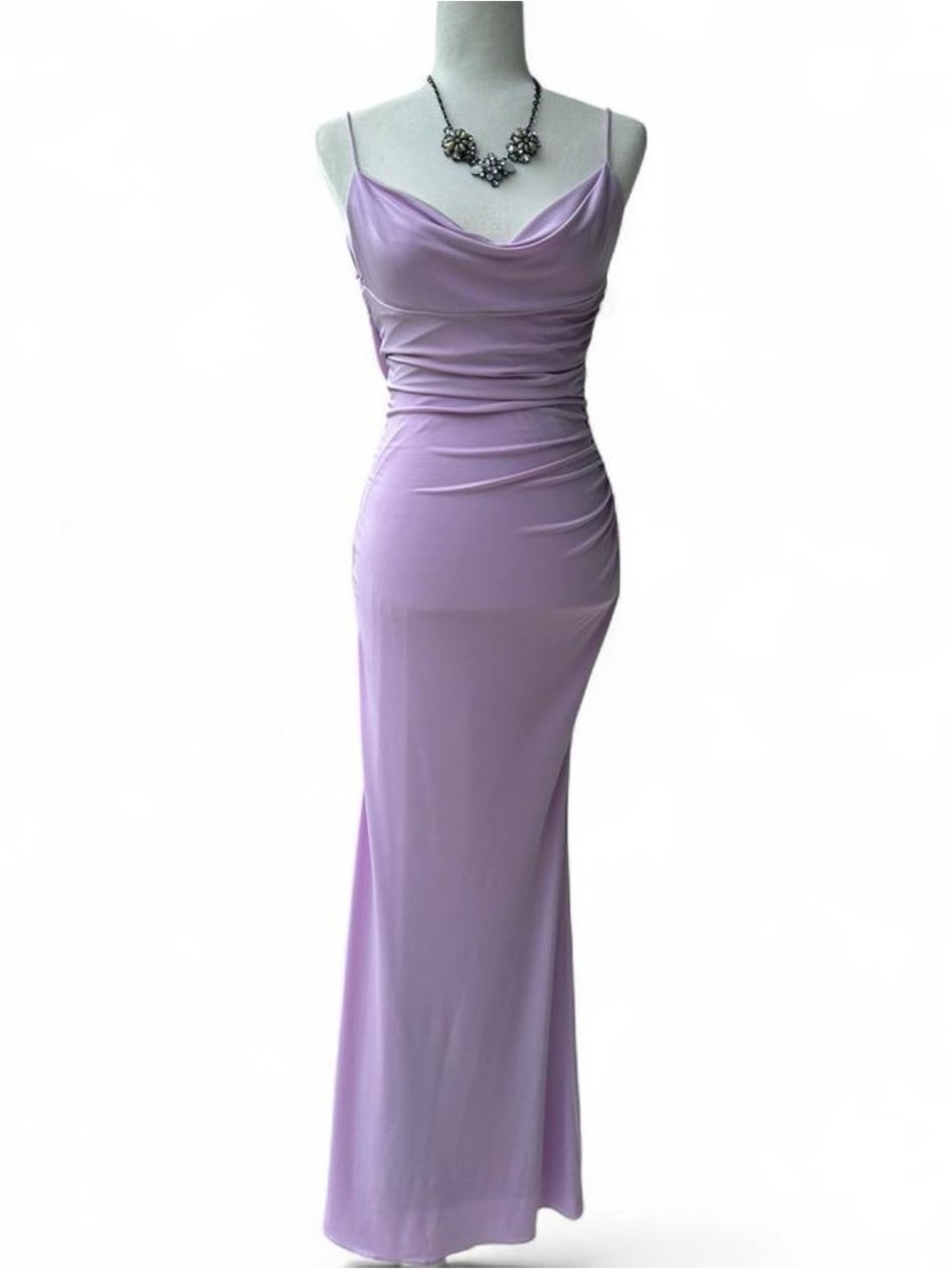 Katie May Surreal Lilac Backless Cowl-Back Slip Gown S - Picture 3 of 10